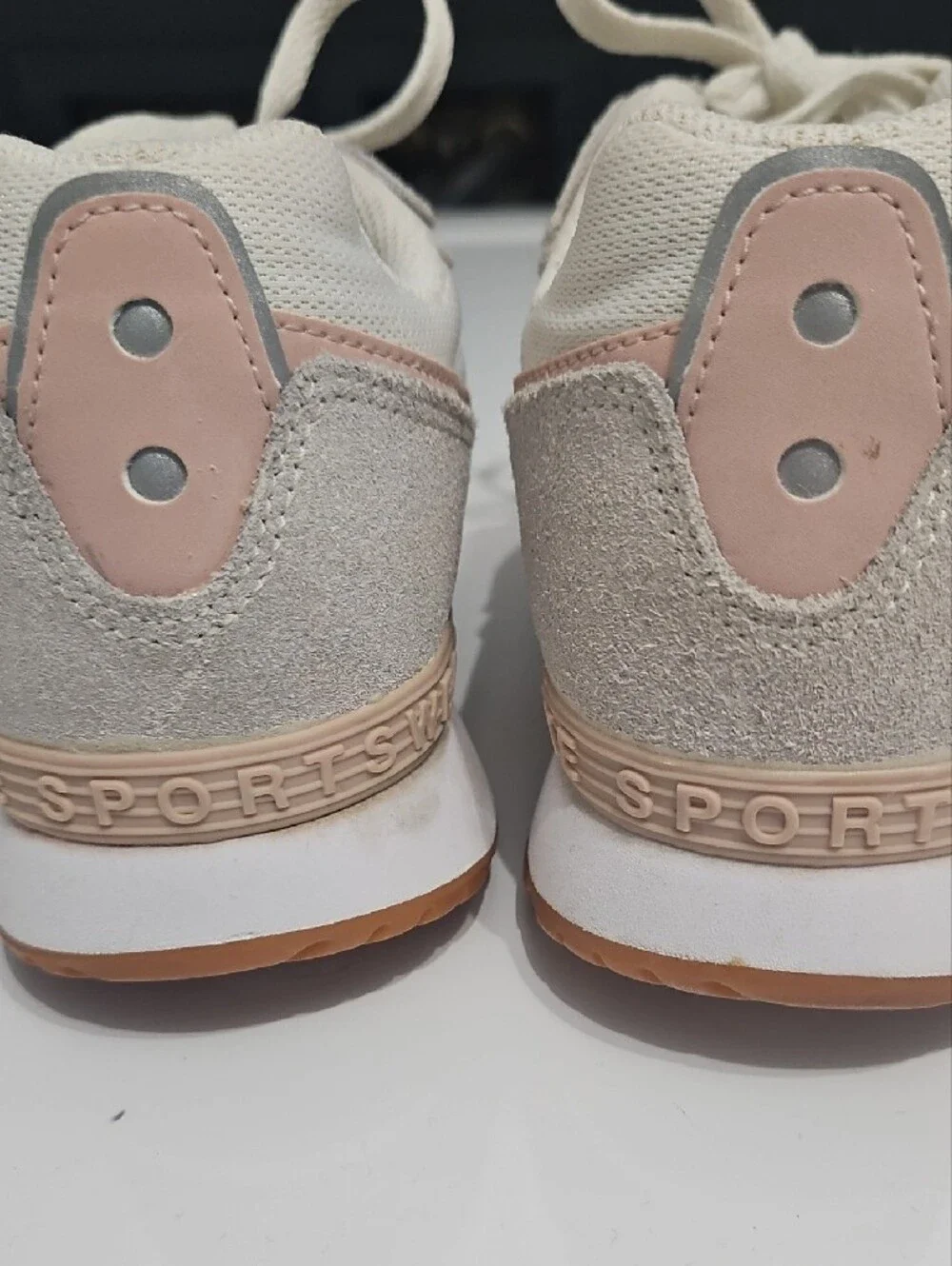 Nike Women White with Light Pink Accent Sneakers